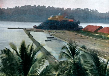 Port Blair, capitale des îles Andaman et Nicobar, océan Indien, vers 1890