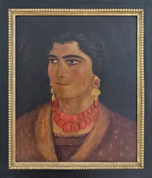 Femme de Ciociaria, vers 1930 (huile sur panneau)