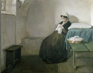 La patriote napolitaine Luisa Sanfelice (huile sur toile)