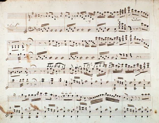 Première page de partition musicale pour la symphonie réduite pour piano d
