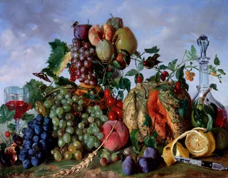 Nature morte de fruits du mois d
