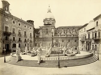 Fontaine Pretoria, Palerme, Italie, photographie de Giorgio Sommer