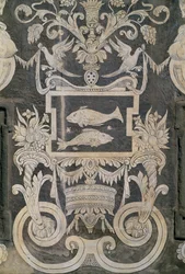 Figures allégoriques et signes du zodiaque, Palazzo dei Cavalieri ou Palazzo della Carovana, Piazza dei Cavalieri, Pise, Toscane, Italie