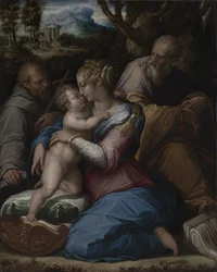 La Sainte Famille avec saint François