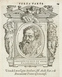 Milan, Biblioteca Braidense, Vite de piv excellent, Giorgio Vasari 1568, Lorenzo Lotti dit Il Lorenzetto
