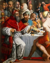Le Pape Clément VII en guise de Saint Grégoire, détail du Dîner de Saint Grégoire le Grand
