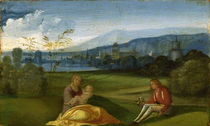 Paysage pastoral idyllique, fin du XVe siècle