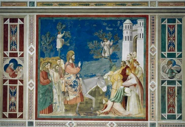Entrée de Jésus à Jérusalem, détail de la Vie et Passion du Christ, par Giotto