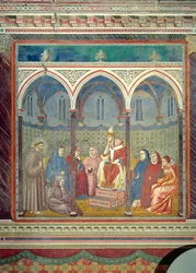 Saint François prêchant un sermon au pape Honorius III