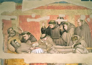 La Mort de Saint François, de la Chapelle Bardi (détail)