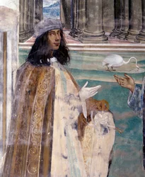 Saint Benoît répare un tamis cassé (détail)