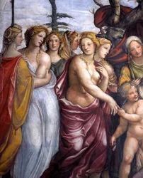 La Sala delle Nozze di Alessandro e Rossana (détail) des filles de Darius III