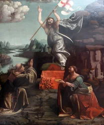 La Résurrection du Christ avec Saint Léonard de Noblac et Lucie