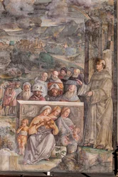 Saint Antoine arrivant à Padoue, où il rétablit la paix entre les citoyens par la force et la douceur de sa prédication (détail)