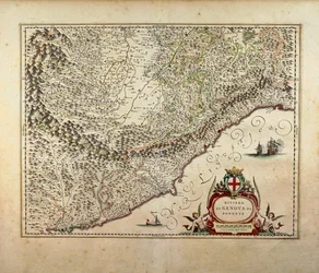 Carte de la région de Ligurie occidentale, par Giovanni Antonio Magini