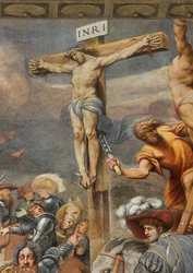 Contrefaçade, IL Pordenone, Crucifixion 1520-21 (détail)