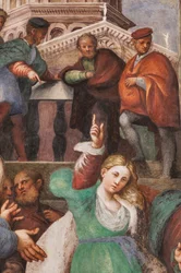 La dispute de Sainte Catherine avec les philosophes, 1530-32 (fresque) (détail)
