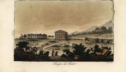 Vue des temples grecs anciens d