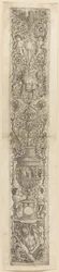 Triton et deux satyres en bas âge, planche quatre de Twelve Ornament Panels (Douze panneaux d