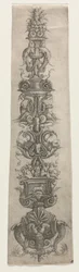 Arabesque droite avec masques, cupidons et néréides