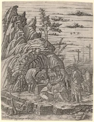 La Mise au Tombeau avec Trois Oiseaux