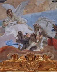 Palais Clerici, la Galerie des Tapisseries ou la Salle Tiepolo : "Le Quadrige du Soleil illumine le monde" (détail)