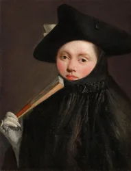 Jeune dame au tricorne, vers 1755-60