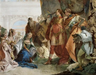 La famille de Darius III Codoman, (détail)