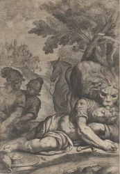 Un lion au-dessus d