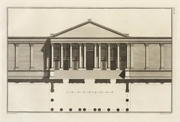 Montant de la grande entrée de la cour du temple, 1753