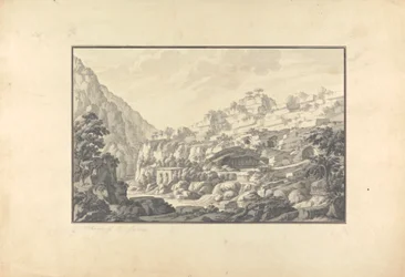 Vue de la source de la rivière Lycus (Nahr el-Kelb)
