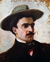 Portrait de Trilussa, pseudonyme anagrammatique de Carlo Alberto Camillo Mariano Salustri