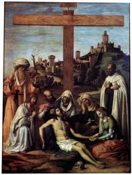 La Lamentation sur le Christ avec un moine carmélite, vers 1510