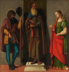 Trois saints : Roch, Antoine Abbé et Lucie