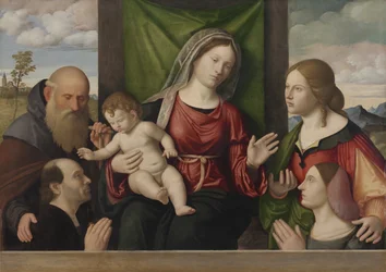 Vierge et enfant avec saints et donateurs