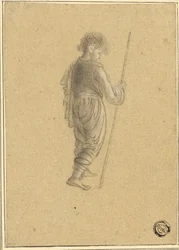 Garçon avec bâton