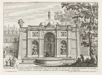 Fontaine dans les jardins de la Villa Aldobrandini à Frascati (Fontane delle ville di Frascati)