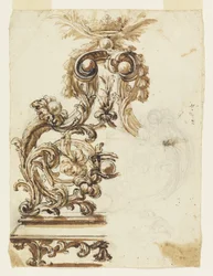 Dessin pour un ornement en bronze doré