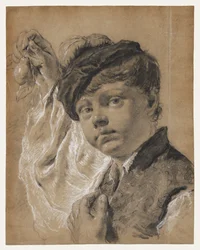 Un garçon tenant une poire (Giacomo Piazzetta?)
