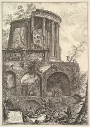 Autre vue du Temple de la Sibylle à Tivoli, 18ème siècle