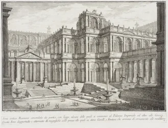 Forum antique entouré de portiques, c.1743