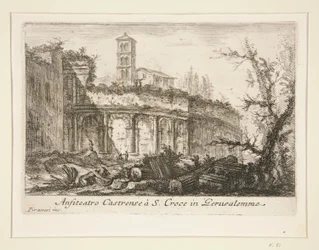 Anfiteatro Castrense près de S. Croce in Gerusalemme, de Varie Vedute di Roma Antica e Moderna