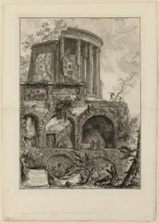 Autre vue du Temple de la Sibylle à Tivoli, des Vues de Rome