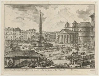 Vue de la Piazza della Rotonda avec le Panthéon et l