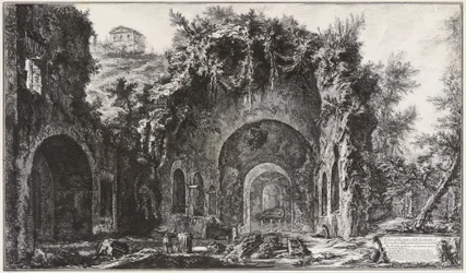 Vue de la source et des grottes d