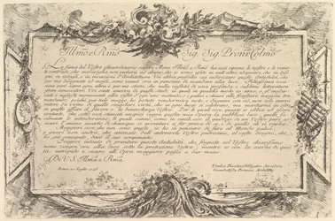 Dédicace à Giovanni Bottari, vers 1748