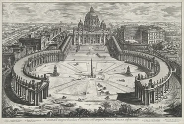Vue de la place Saint-Pierre avec la basilique Saint-Pierre au Vatican