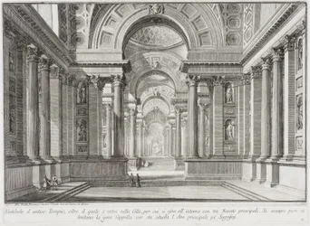 Temple antique imaginaire conçu dans le style de ceux construits en l