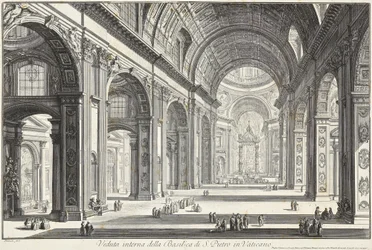 Vue intérieure de la basilique Saint-Pierre au Vatican