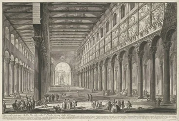 Intérieur de Saint-Paul-hors-les-Murs à Rome